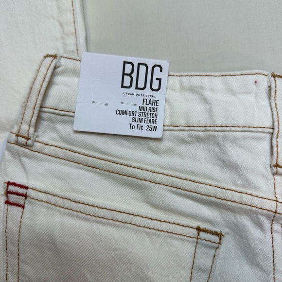 BDG Urban Outfitters Flare Mid Rise Slim Flare Comfort Stretch Jeans Size 25W - Picture 6 of 12